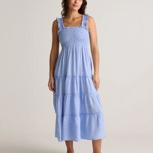 Quince European Linen Midi Dress NWT French Blue